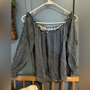 American Eagle Outfitters Blue Striped Top